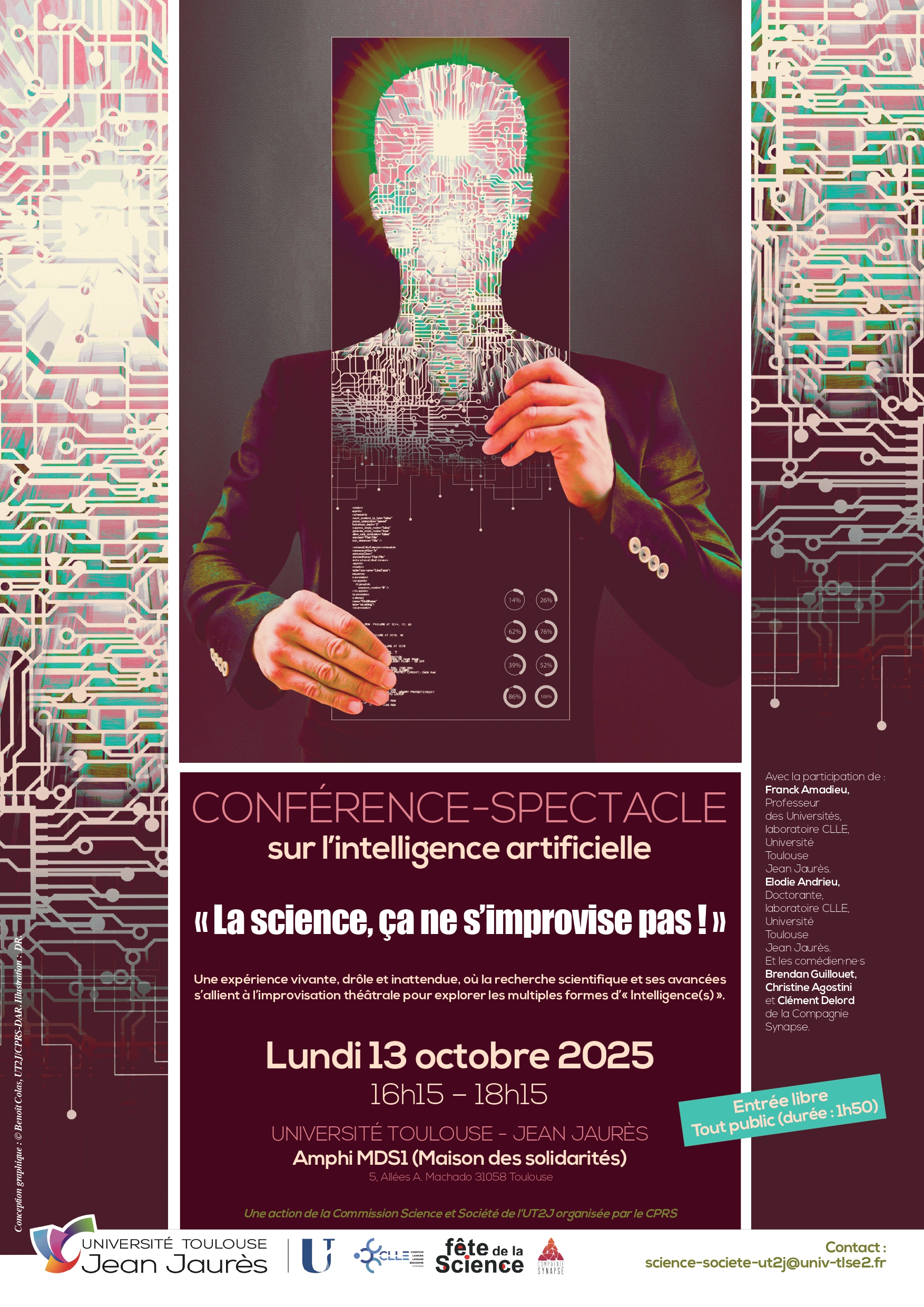 Affiche - Conférence spectacle - Fête de la Science 2025