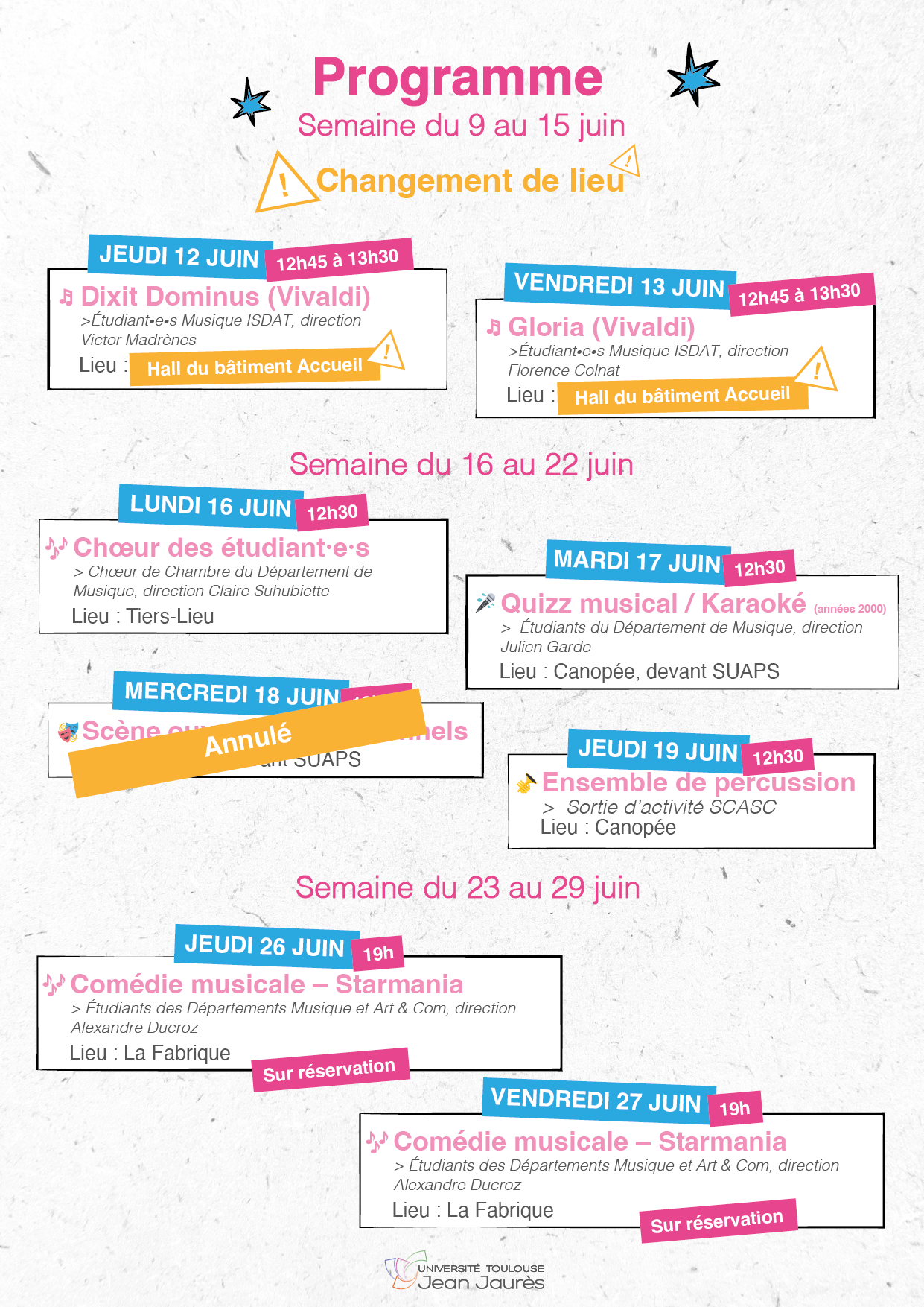 Programme Fete Musique 2025