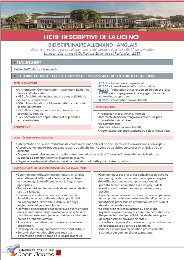 Image fiche descriptive Licence LLCER Allemand - Anglais