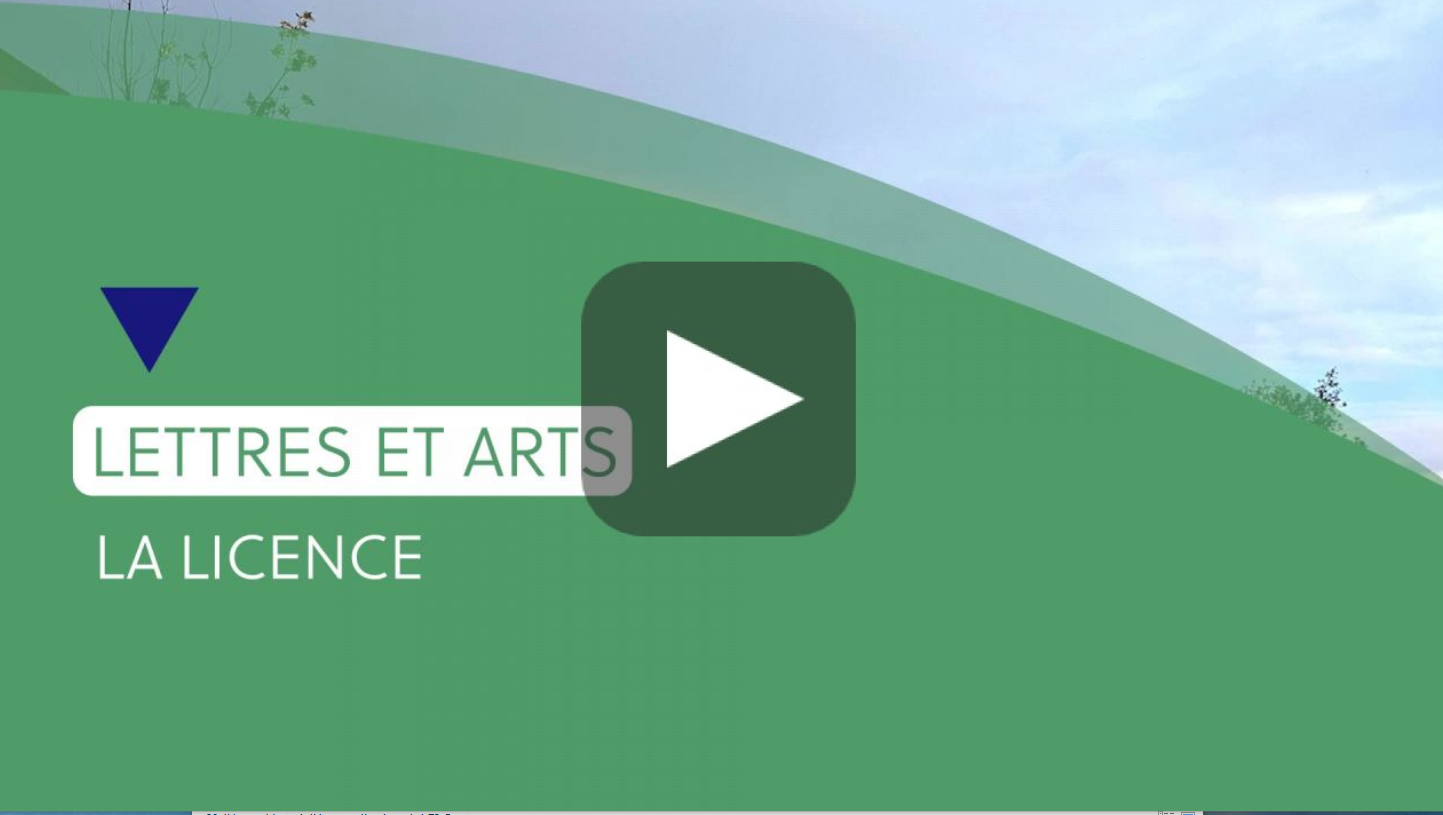 Vidéo de présentation de la Licence Lettres et arts