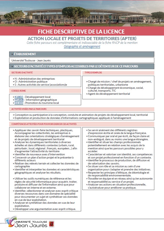 Vignette fiche descriptive Licence APTER